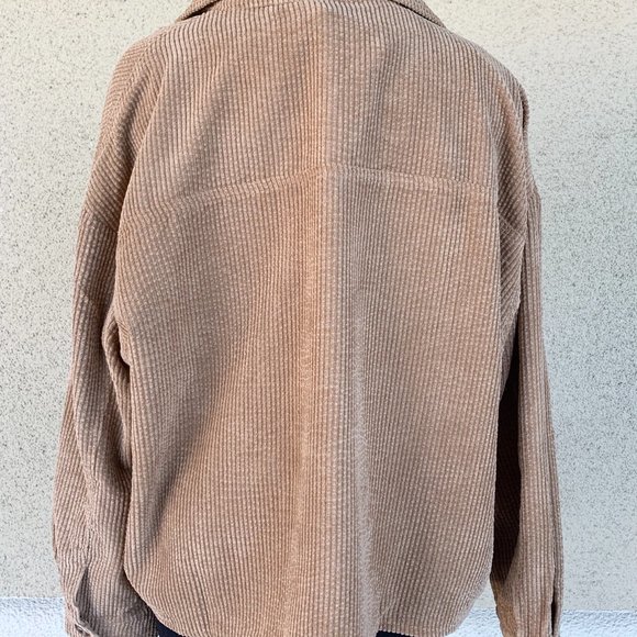 Corduroy Button Down Shirts Jacket - Picture 3 of 4
